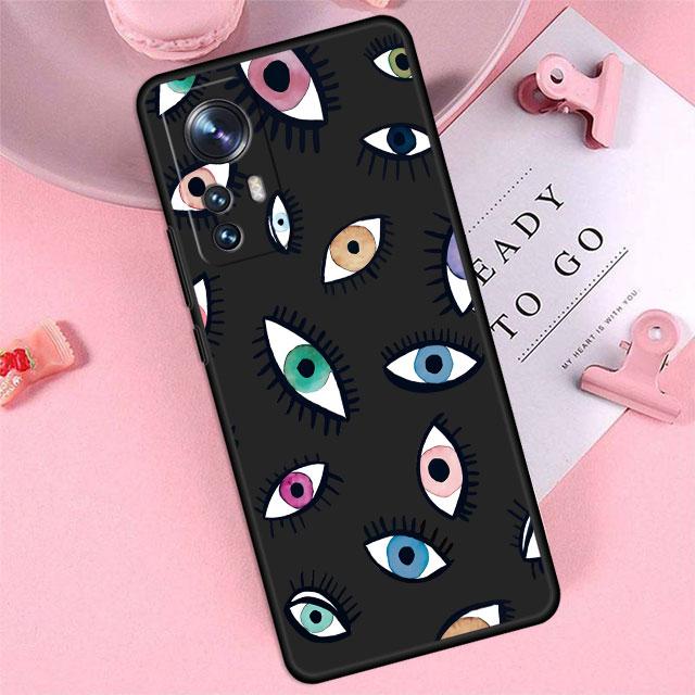 Stoßfeste Silikon Lucky Eye Blauer Böser Blick Druck Handyhülle für Xiaomi Mi 11X 10T 10 12S 12 Pro 11i 11 Lite 10S 11T 12X 11 Tasche