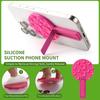 New 2 in 1 Suction Cup Phone Mount Self-Adhesive Foldable Phone Holder Adjustable Silicone Mobile Phone Stand