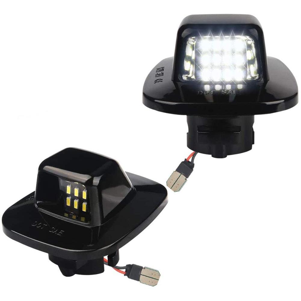Pair of Black LED License Plate Lights for Chevrolet '88-'00 C1500 K1500 Silverado Tahoe