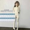 White Doll Elastic Jumpsuit Cute Doll Sleep Clothes for 1/3 1/4 1/6 BJD 30/45/60cm Dolls
