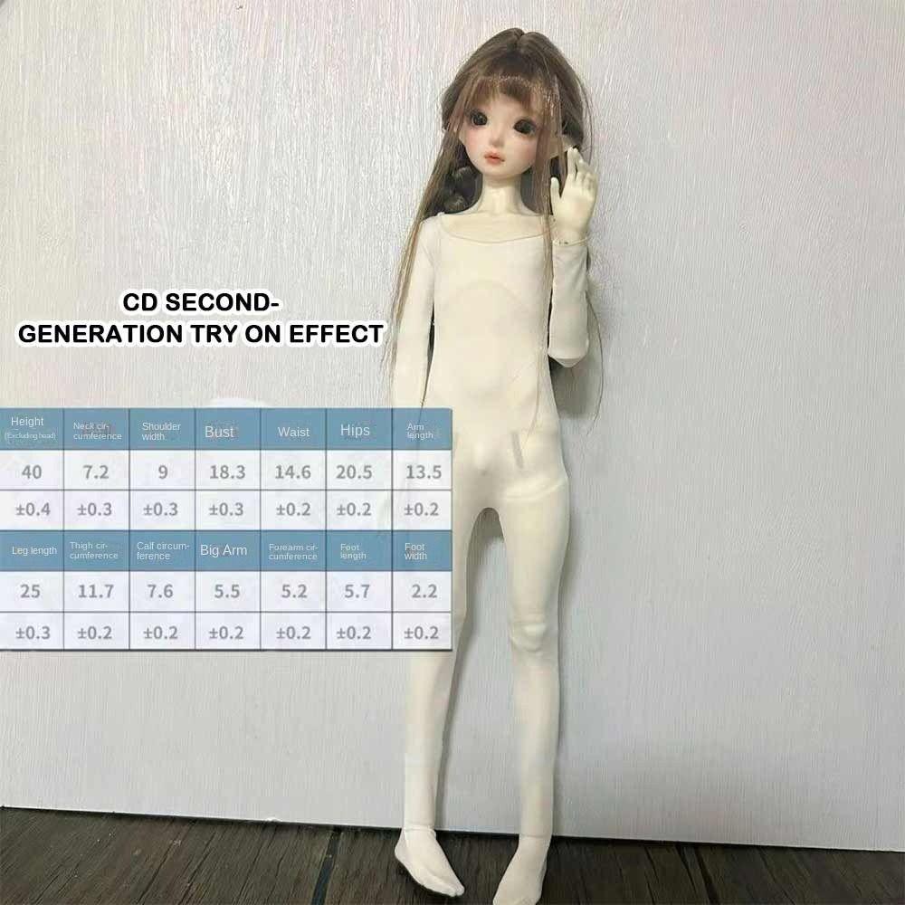 White Doll Elastic Jumpsuit Cute Doll Sleep Clothes for 1/3 1/4 1/6 BJD 30/45/60cm Dolls