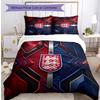 Set Biancheria da Letto Stampata Calcio Inghilterra 3 Pezzi Copriletto Traspirante Accogliente come Regalo per la Casa Nuova o per le Feste