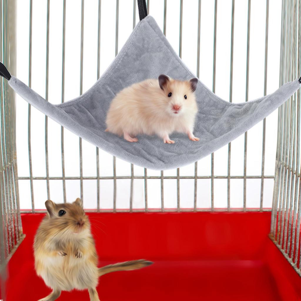 Small Pet   Hammock Hanging Bed for   Hamster Sugar Glider Guinea  (yellow)