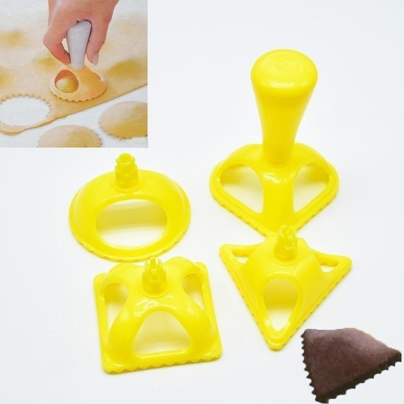 Mooncake Fondant Chinese Jiaozi 4pcs/set Plastic Dumpling Molds 4 Shapes Dumpling Press Tool Kitchen  Cooking Past