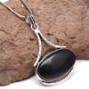 Black Spinal Gemstone Handmade Women's Unisex Silver Jewelry Pendant 2.5