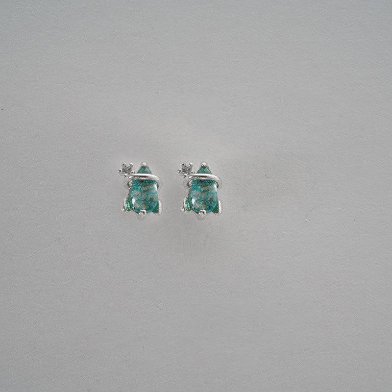 Astronaut Rocket Korean Version of Stud Earrings Exquisite Asteroid Series