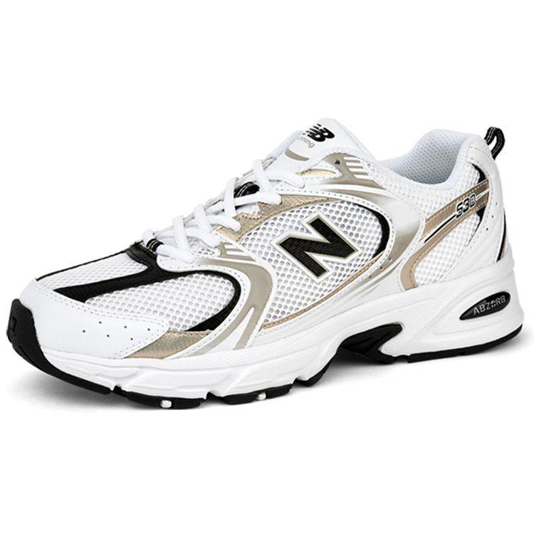 New Balance Nb 530 Series Retro Comfortable Mesh Fabric Synthetic Leather Low-Top Casual Running Shoes Unisex sneaker White Black MR530UNI