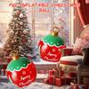 Inflatable Christmas Ball Giant PVC Inflatable Christmas Decorated Ball Ornaments Festive Party Decor For Porch Garden Living