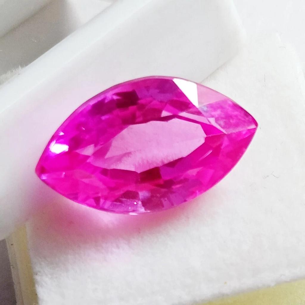 Natural Pink Sapphire Marquise Cut 10.90 Ct Rare Certified Loose Gemstone