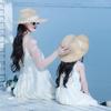 Dopamine Mother-Daughter Chiffon Beach Dress for Summer Seaside Vacation in Hainan Sanya
