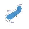 Folding Sun Lounger Blue | Outdoor Garden Sun Lounger 187 X 24 X 55 Cm | Outdoor Folding Sun Loungers - Marbueno
