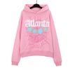 Young Thug Inspired Foam Letter 555555 Hoodie Couple Pink Sweatshirt