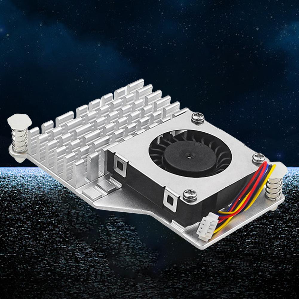For Raspberry Pi 5 Active Cooler Fin Heatsink with Adjustable Speed Cooling Fan Cooling Radiator Compatible Holder