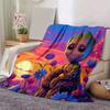1pc Groot Printing Blanket - Soft, All-Season Throw for Office Blanket, Personalized Gift with Adorable Cartoon Design