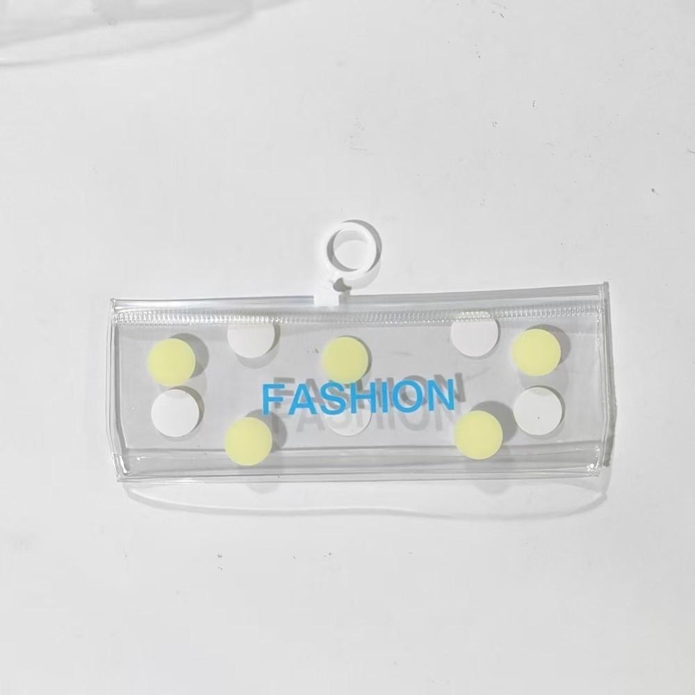 PVC Pen Bag Clear Pencil Pouch Kawaii Pencil Case Gift жёлтый