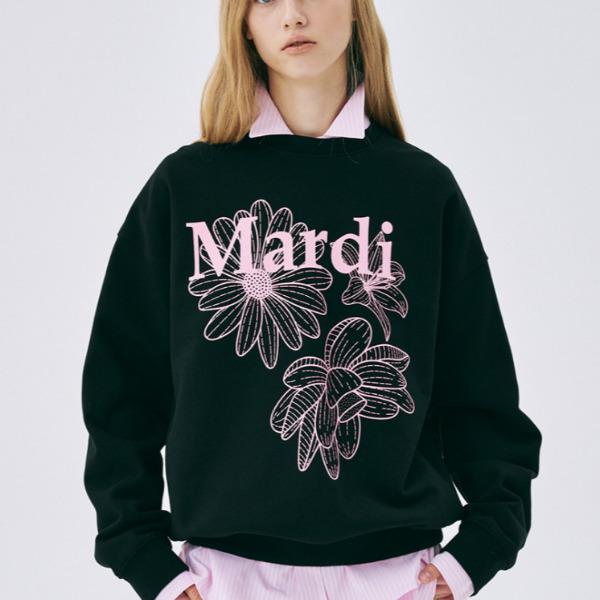 

Mardi Mercredi Triple Flower Sweatshirt 7 Colors (One Size) Black Pink