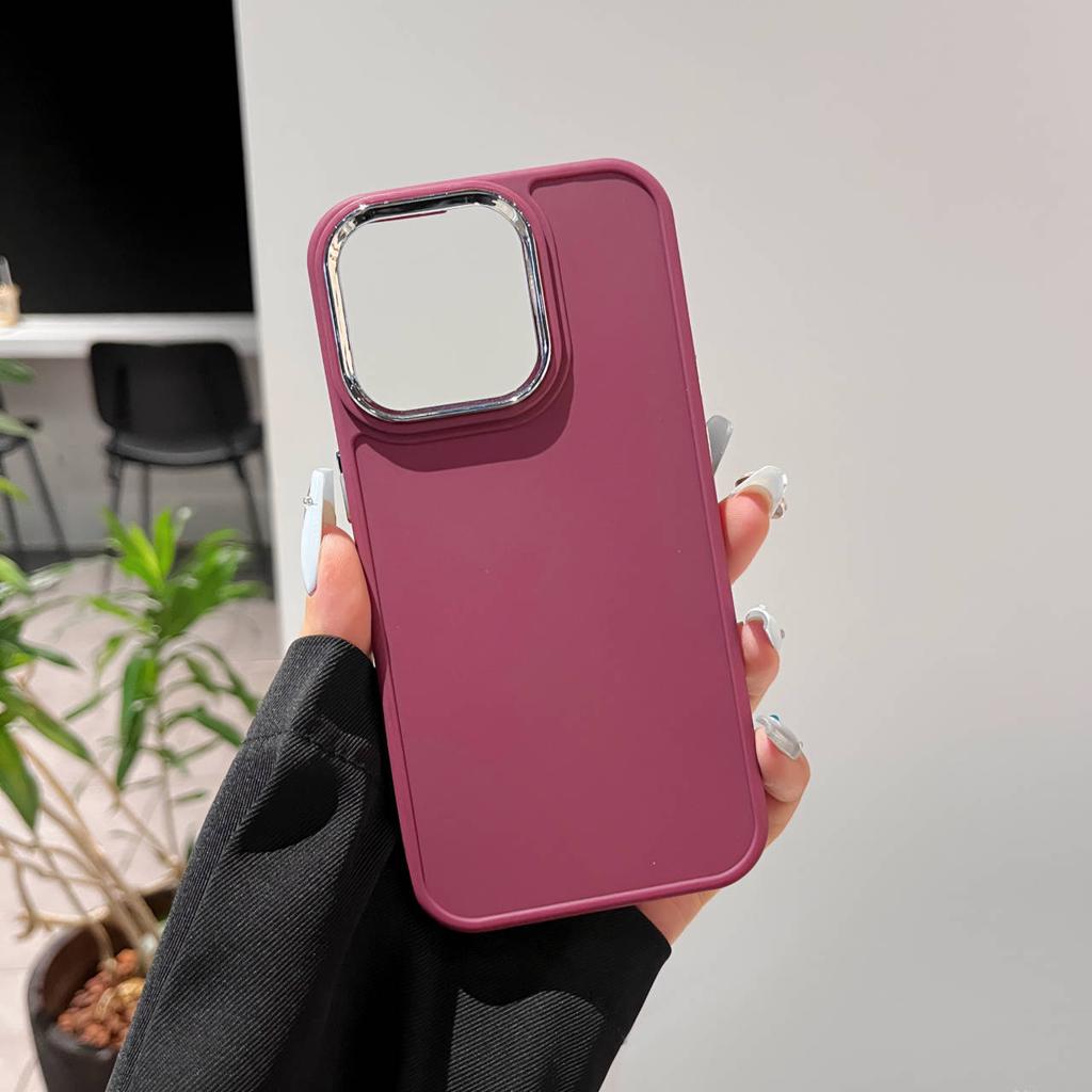 Solid color metal photo frame suitable for iPhone 15 Pro Max cases and iPhone 11/14 Pro protective cases