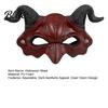 Horror Costume Accessory Demon Horn Mask Halloween Devil Head Cosplay Prop Masquerade Lightweight Face Mask Party Accessory Carnival Trick or Treat