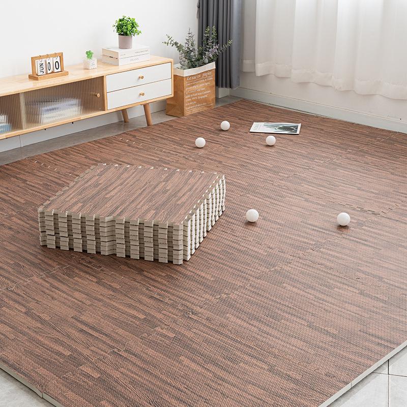 Wood Grain Foam Interlocking Crawling Mat for Children - Thickened Tatami Carpet for Home Use