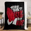 Red praying hands and bold text saying "Please Don't Kill My Vibe." for all seasons blanket lunch break throw gift