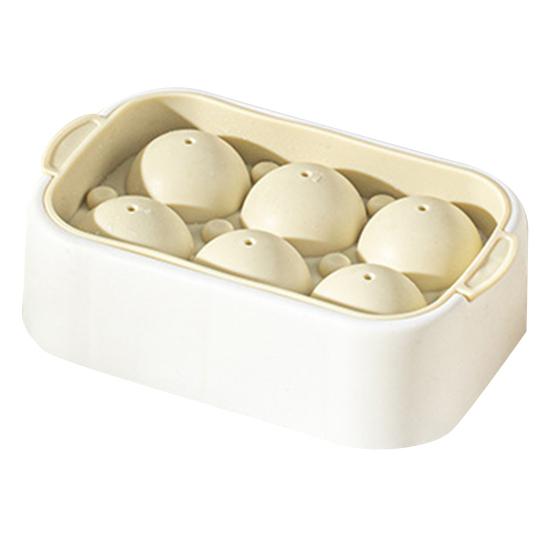 Silicone Sphere Ice Cube Tray with Lid Large Round Ball Mold for Whiskey Cocktails Easy-Release Stackable BPA-Free Ice Cube Maker for Home Bar Party