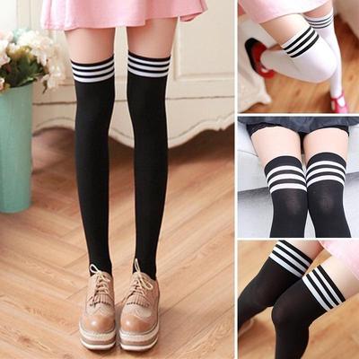 1 Paar japanische modische Overknee-Socken für Mädchen