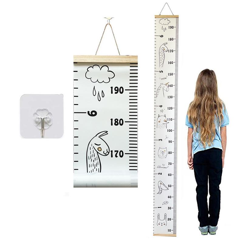 Wooden Wall Hanging Wall Sticker For Kids Room Decoration Height Measure Ruler Wallpaper Baby Growth Chart Decor On The Wall