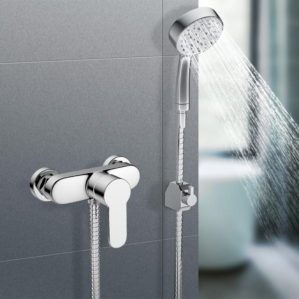 Shower Faucet Mixing Valve Bathroom Faucet Zinc Alloy Chrome Wall Mounted Bathroom Bathtub Shower Hot Cold Mixer Valve Tap