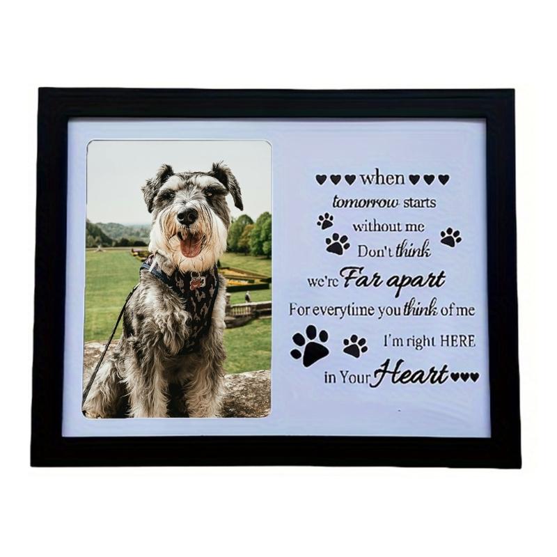 Photo Frame Pet Memorial Pictures Frame with Dog Cats Photo Holder Sympathy Gift Photo Sign Home Desktop Decors