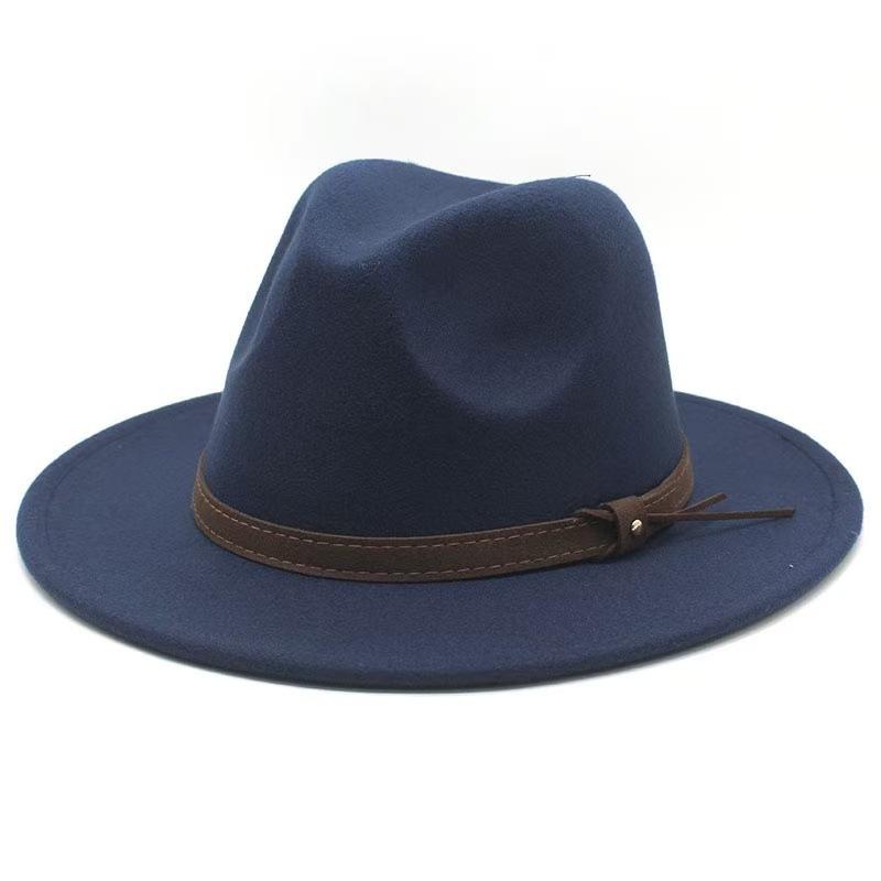 Popular European and American Cotton Retro Fedora Hat Men's and Women's British Style Jazz Hat Ethnic Top Hat