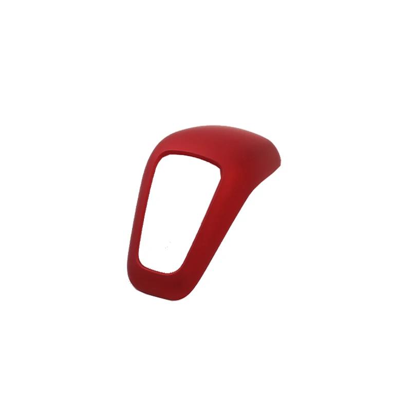 ABS Matt Balck/Carbon Fiber/Red Car Interior Gear Shift Gear Head Cover Trim For Porsche Cayenne 2018-2023 Auto Accessories