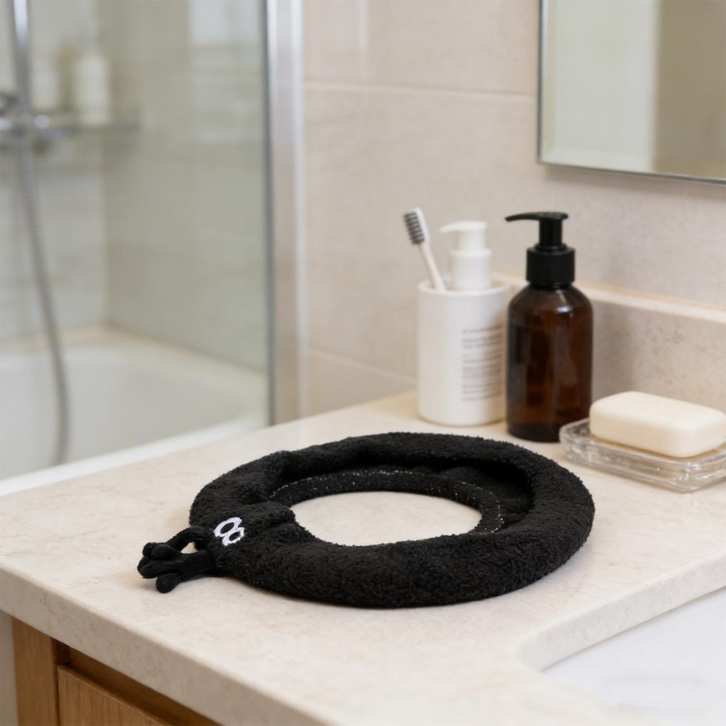 Velvet Toilet Seat Cover with Convenient Handle Perfect for Cold Months