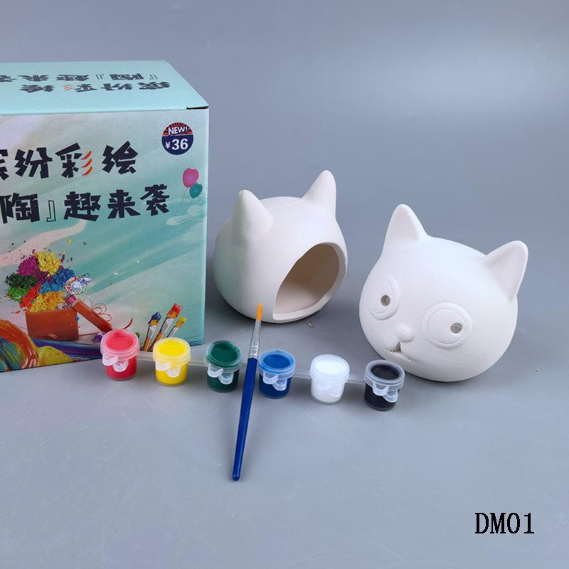 Candlestick Creative Painted Utensils Educational Children s Watercolor Handmade Plain Ornament