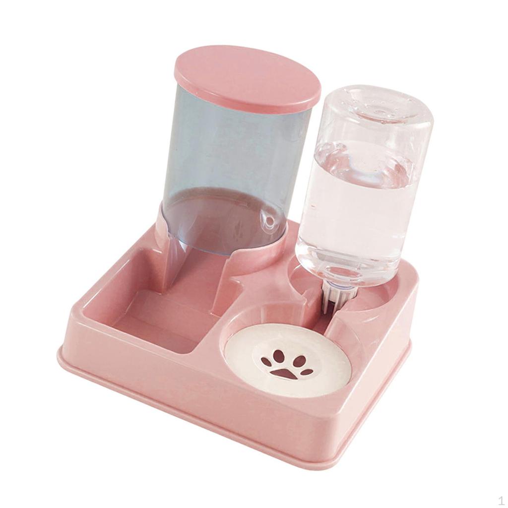 Bowl Cat Feeder with Integrated Pet Water Dispenser for Cats And Dogs