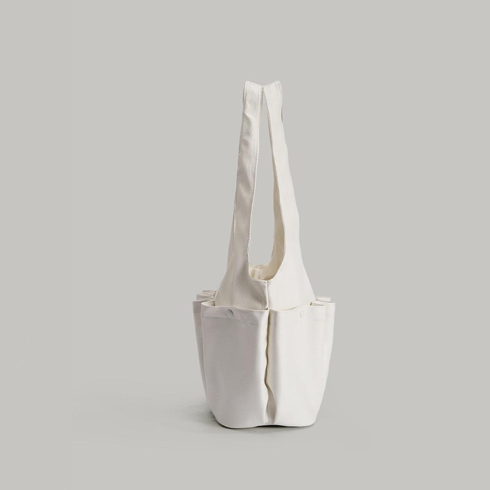 Korean-style new niche design pleated multi-pocket shoulder tote bag, large-capacity shoulder underarm bag for commuting