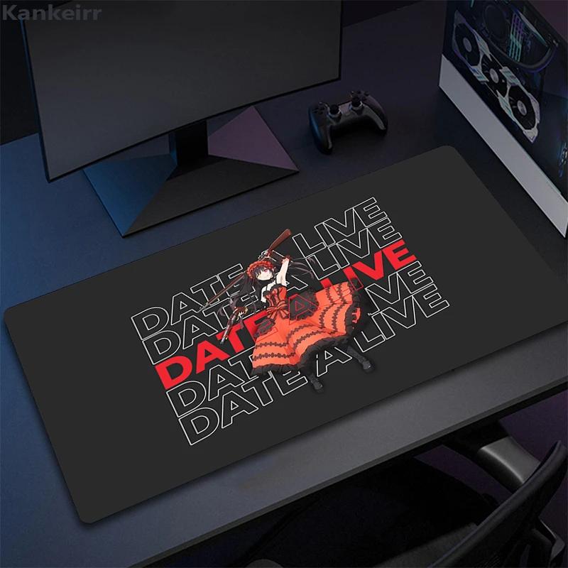 Anime Girl Tokisaki Kurumi Mouse Pad Cartoon Lockedge Large Gaming Pad Computer Gamer Keyboard Desk Mat Mousepad for PC Deskmat