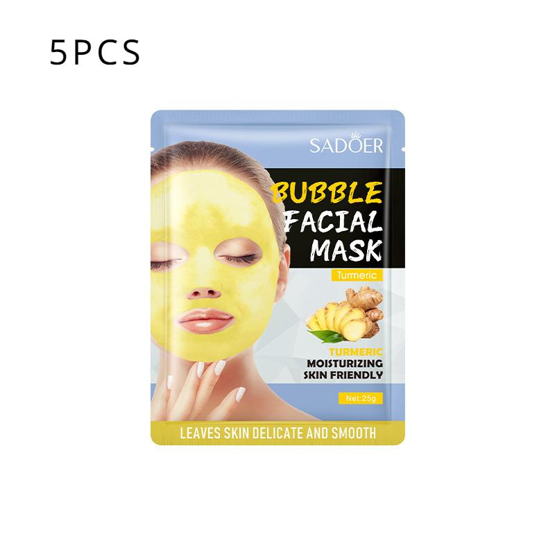 Sadoer Turmeric Bubble Mask Bamboo Charcoal Deep Cleansing Skin Bubble Mask