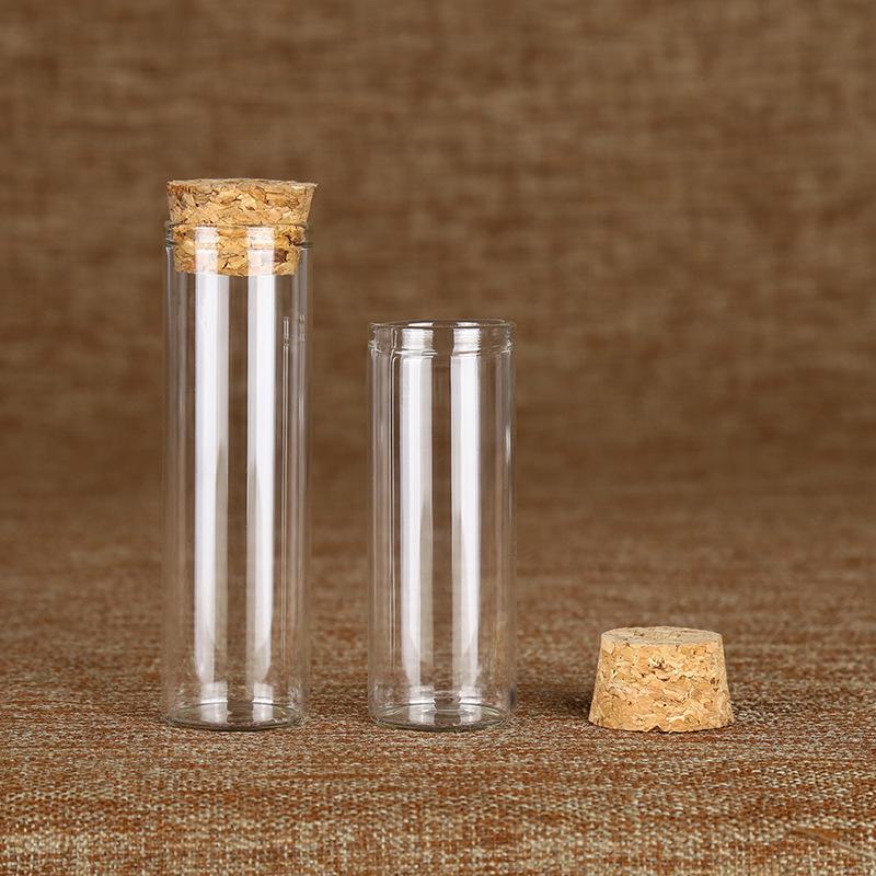 30mm Straight Neck Corked Glass Vial Bottle for Candy & Dispensing