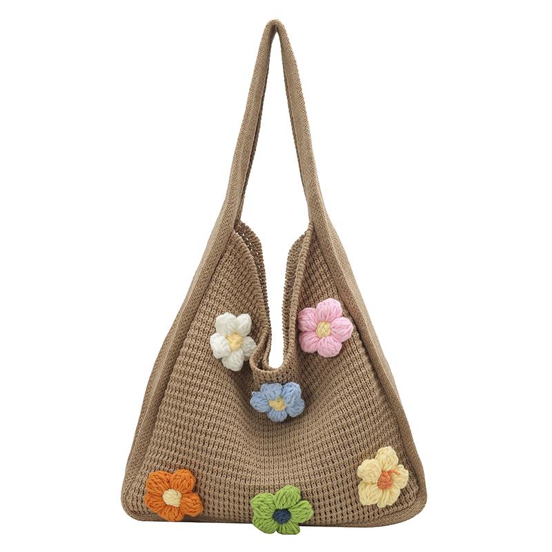 

Fabric Flowers Hollow Out Shoulder Bags Summer Holidays Casual Women s Bags Sale 2026 New Exquisite Versatile Crossbody Bags хакі
