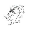 Dancing Puppy Design Self-adhesive Ring Pvc 1 Pc