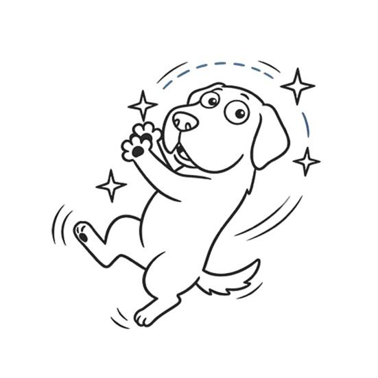 Dancing Puppy Design Self-adhesive Ring Pvc 1 Pc