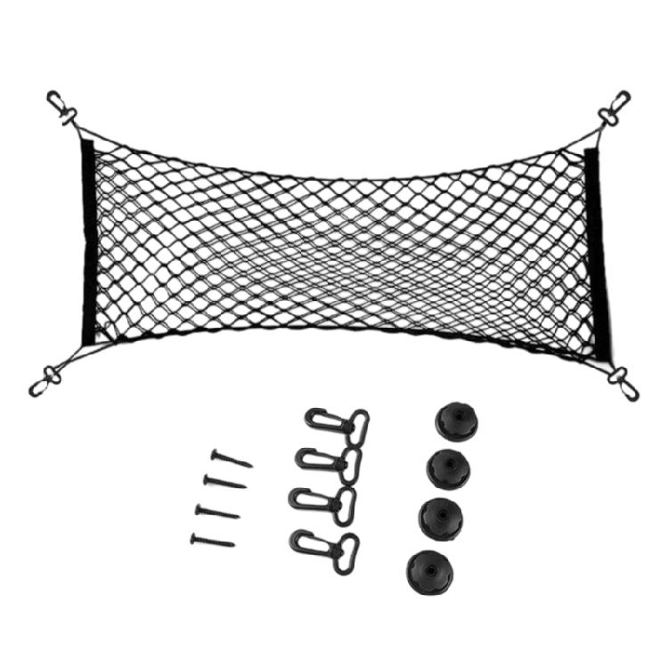 Premium Nylon Car Trunk Storage Organizer System Adjustable Mesh Bag For Space During Long Journeys Quick Installation