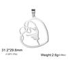 Teamer 5pcs/lot Ballet Charms Stainless Steel Gymnastics Heart Round Pendant for Necklace Keychain Women DIY Jewelry Making Gift