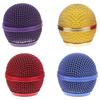 Abaodam 4-Piece Replacement Microphone Head Grill Ball and Inner Foam, Steel Mesh Replacement Head for