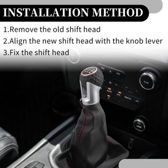 6-Gang Schaltknauf mit Manschette Einzeln für VW Golf 7 GTI 13-17