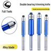 Double Bearing Edge Trimmer Woodworking Router Bit Set