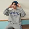 Reebok American Vintage Letter Print Knit Loose Crewneck Sweatshirt Unisex Sweatshirt Medium-Heather-Gray 23FRC353UGG4