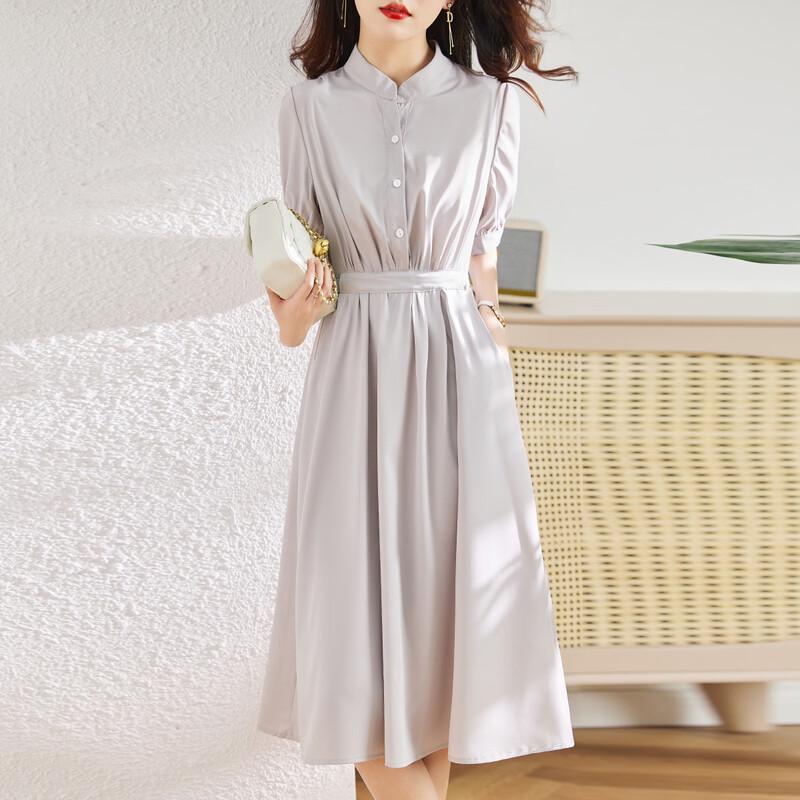 Hangyige Elegant French Style Short-Sleeve Dress L