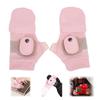 Electric Heated Gloves Rechargeable Quick Heating Portable Heated Gloves for Indoor Outdoor Winter Use Pink