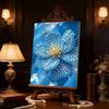 DIY Pearl Painting Set Blue Flowers Pattern Home Decoration Handmade Sticky Diamond Creative Canvas Pearl Art Painting Crafts Perfect Gift